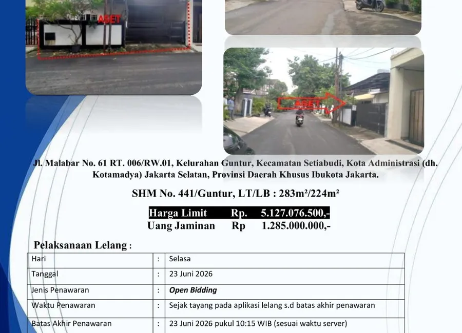 DIJUAL RUMAH MELALUI LELANG WILAYAH JAKARTA SELATAN photo 2