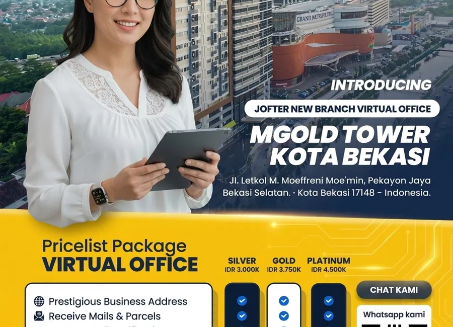 Virtual Office Prestisius di M Gold Tower Bekasi - Alamat Bisnis Strategis & Legalitas LengkapYG