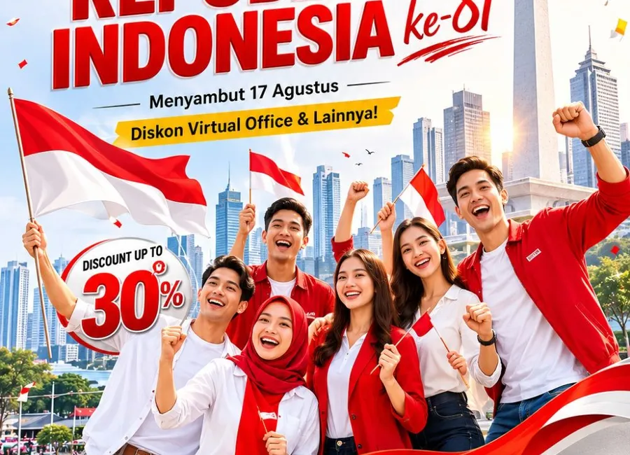 Promo Kemerdekaan! Virtual Office Prestisius Jakarta & Bekasi - Diskon s.d 30%