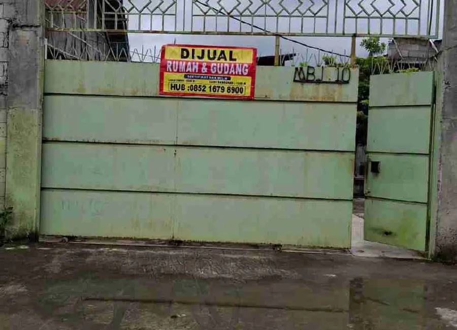 Dijual Cepat Lahan dan Bangunan Gudang Lokasi Strategis di Sukadiri Tangerang