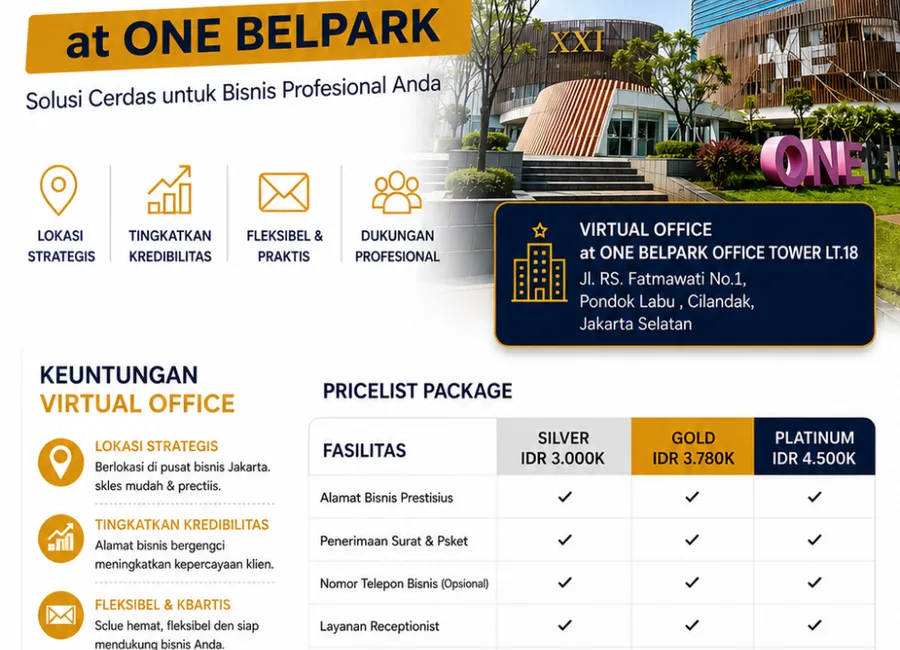 SEWA KANTOR VIRTUAL OFFICE MURAH CILANDAK, JAKSEL